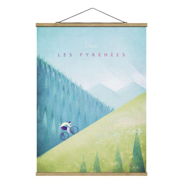 Tavlor arkitektur och skyline Travel Poster - The Pyrenees