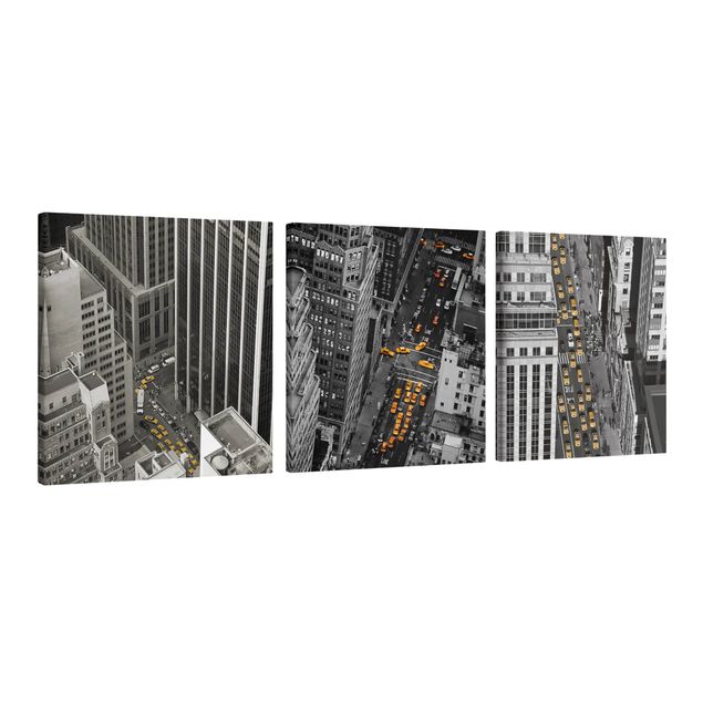 Canvastavlor Arkitektur och Skyline New York Taxis