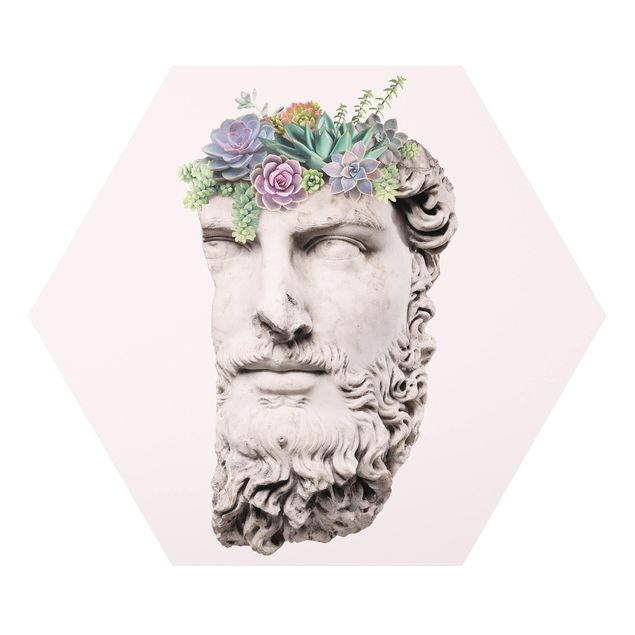 Tavlor rosa Head With Succulents