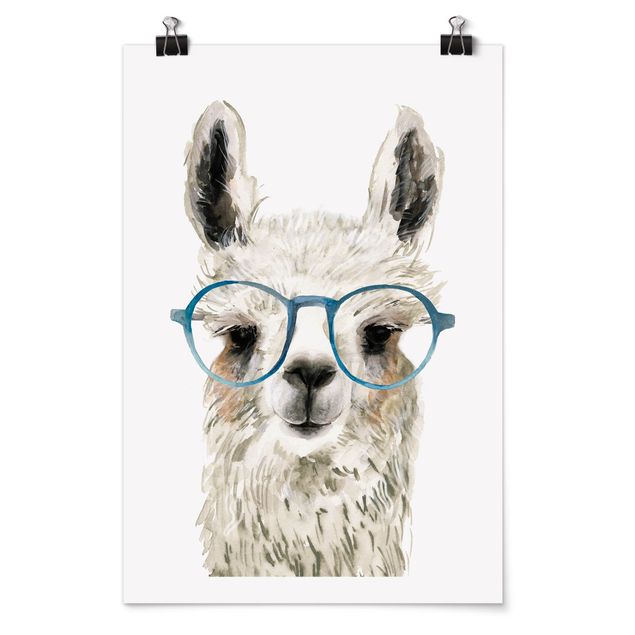 Tavlor modernt Hip Lama With Glasses III
