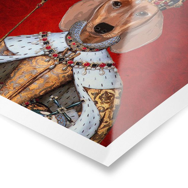 Tavlor modernt Animal Portrait - Dachshund Queen
