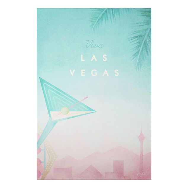 Tavlor arkitektur och skyline Travel Poster - Viva Las Vegas