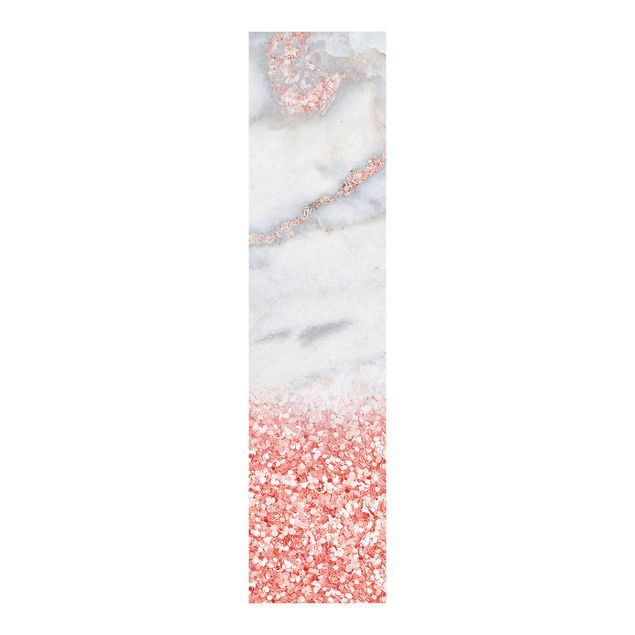 Panelgardiner abstrakt Marble Look With Pink Confetti