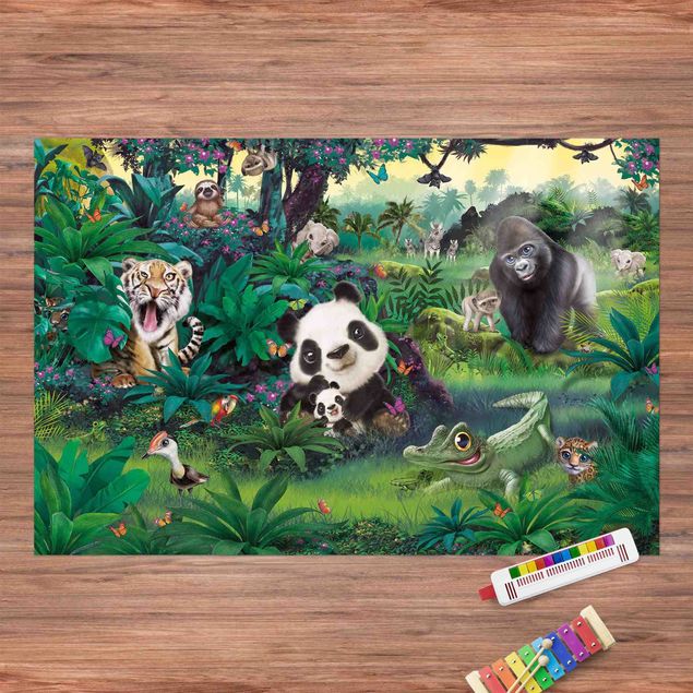 balkongmatta Animal Club International - Jungle With Animals