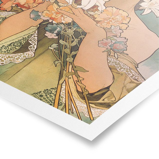 Posters blommor  Alfons Mucha - Flower