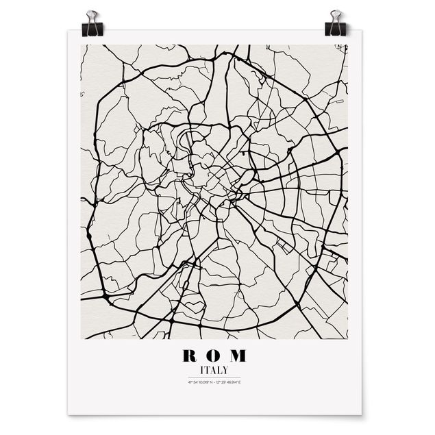 Posters ordspråk Rome City Map - Classical