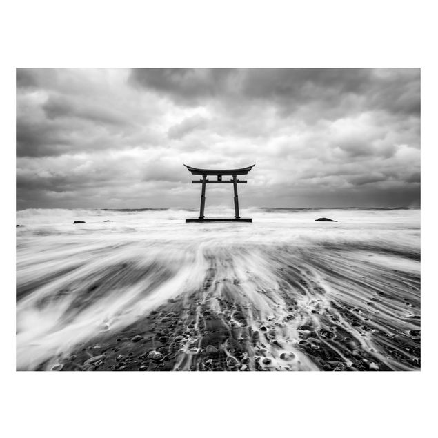 Kök dekoration Japanese Torii In The Ocean
