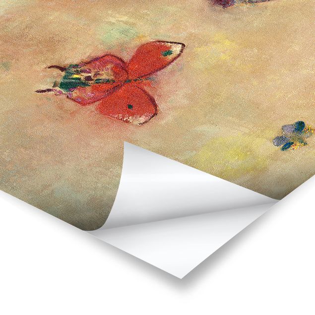 Tavlor konstutskrifter Odilon Redon - Colourful Butterflies