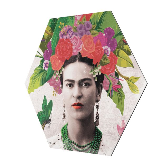 Tavlor konstutskrifter Frida Kahlo - Flower Portrait
