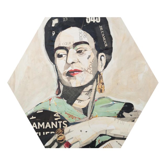 Tavlor modernt Frida Kahlo - Collage No.4
