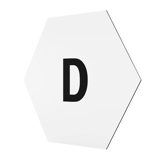 Hexagonala tavlor Letter White D
