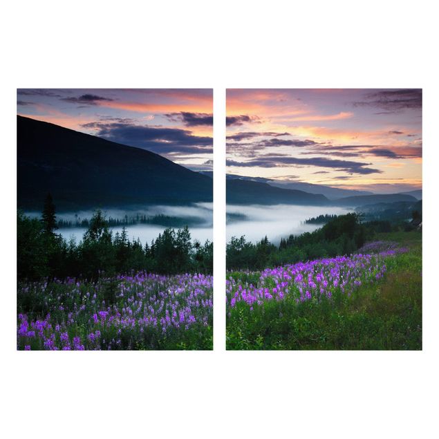 Canvastavlor landskap Heavenly Valley In Norway