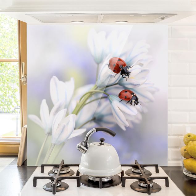 Kök dekoration Ladybug On Flowers