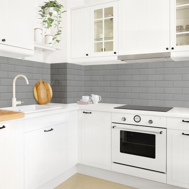 Stänkskydd kök sten utseende Ceramic Tiles Light Grey