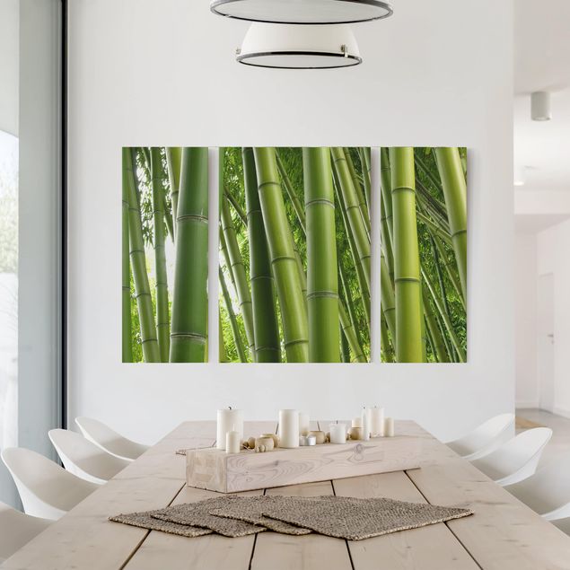 Canvastavlor bambu Bamboo Trees