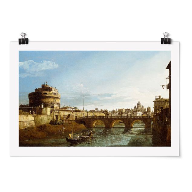 Konststilar Post Impressionism Bernardo Bellotto - View of Rome looking West