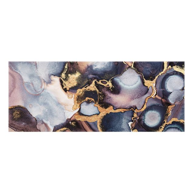 Tavlor Elisabeth Fredriksson Marble Watercolor With Gold