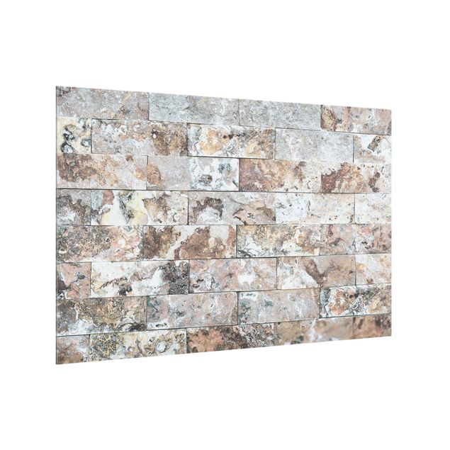 Stänkskydd kök glas sten utseende Natural Marble Stone Wall
