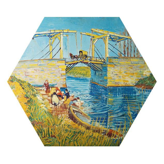 Konstutskrifter Vincent van Gogh - The Drawbridge at Arles with a Group of Washerwomen