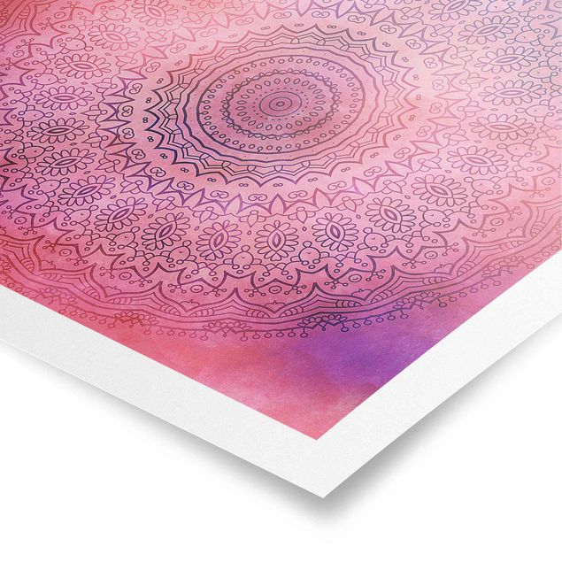 Tavlor Andrea Haase Watercolour Mandala Light Pink Violet