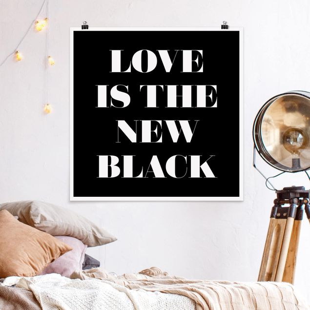 Posters svart och vitt Love Is The New Black