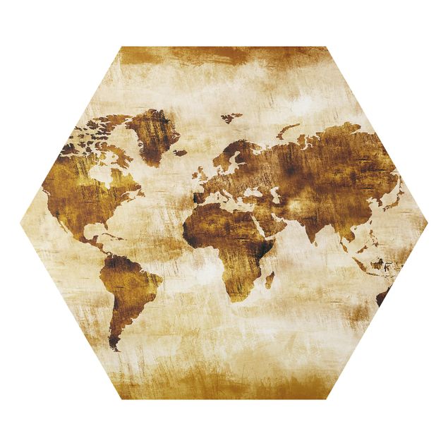 Tavlor brun No.CG75 Map Of The World