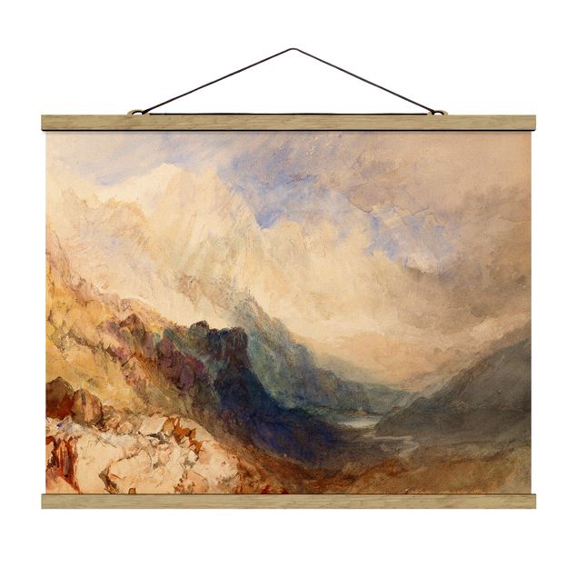 Konststilar William Turner - View along an Alpine Valley, possibly the Val d'Aosta