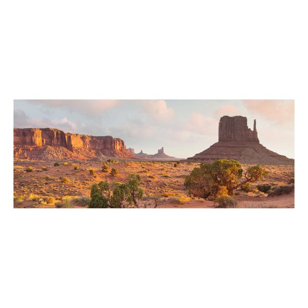Glastavlor landskap Monument Valley Navajo Tribal Park Arizona