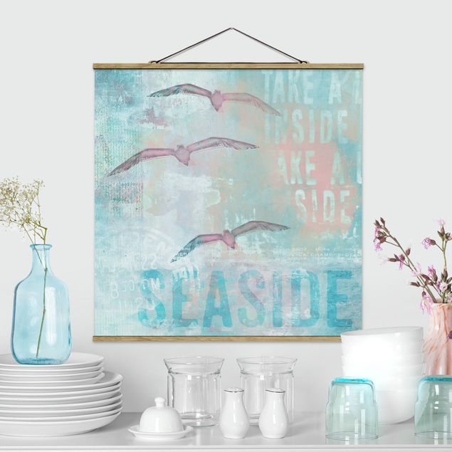 Kök dekoration Shabby Chic Collage - Seagulls