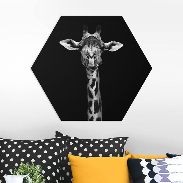 Kök dekoration Dark Giraffe Portrait