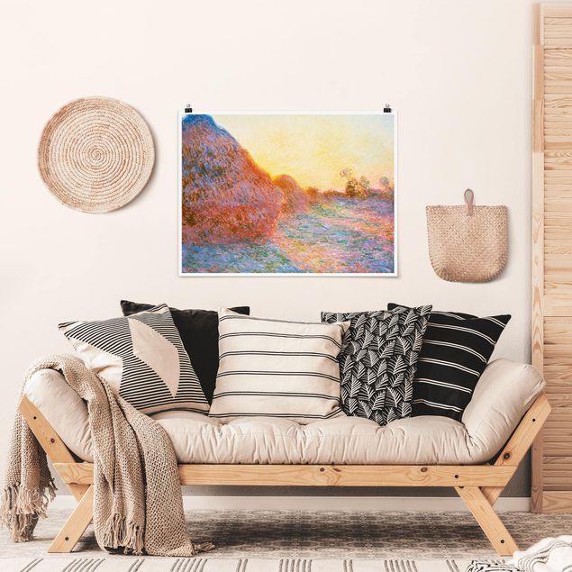 Konstutskrifter Claude Monet - Haystack In Sunlight