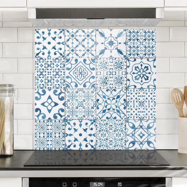 Kök dekoration Pattern Tiles Blue White