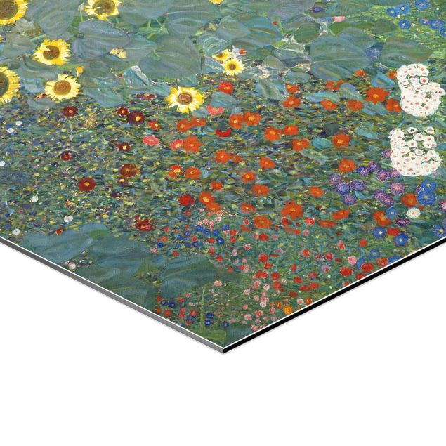 Tavlor konstutskrifter Gustav Klimt - Garden Sunflowers