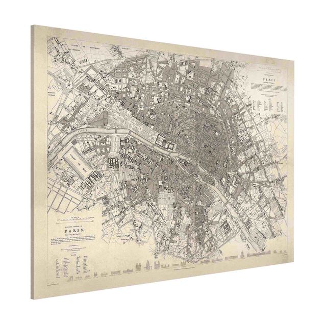 Kök dekoration Vintage Map Paris