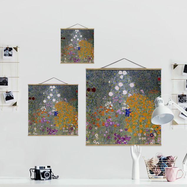 Tavlor blommor  Gustav Klimt - Cottage Garden