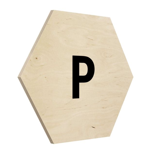 Hexagonala tavlor Letter White P