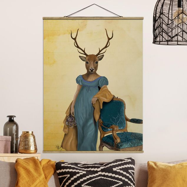 Kök dekoration Animal Portrait - Deer Lady