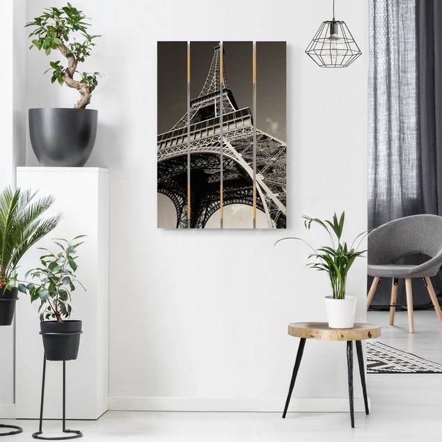 Trätavlor Eiffel tower