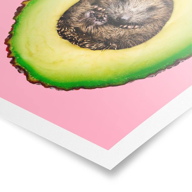 Tavlor rosa Avocado With Hedgehog
