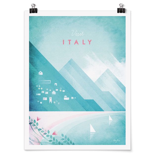 Tavlor landskap Travel Poster - Italy
