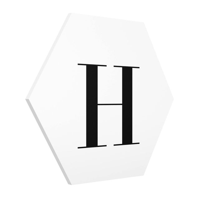 Tavlor modernt Letter Serif White H