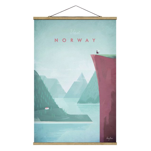 Tavlor arkitektur och skyline Travel Poster - Norway