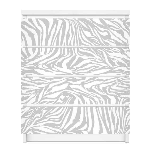 Självhäftande folier Zebra Design Light Grey Stripe Pattern