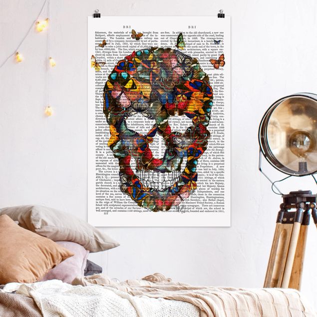 Kök dekoration Scary Reading - Butterfly Skull