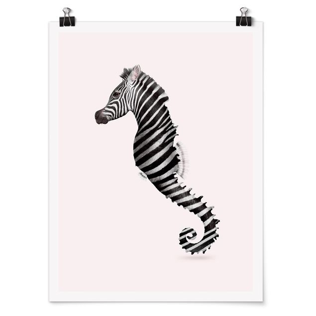 Tavlor zebror Seahorse With Zebra Stripes