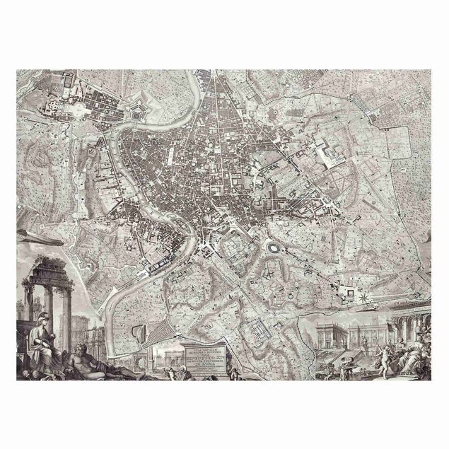 Tavlor Italien Vintage Map Rome