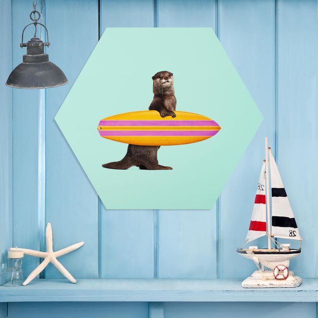 Inredning av barnrum Otter With Surfboard