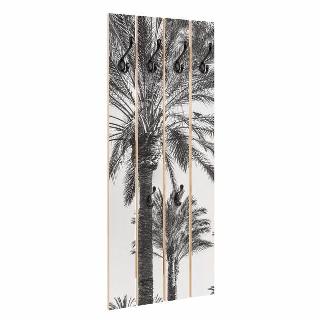 Klädhängare vägg Palm Trees At Sunset Black And White