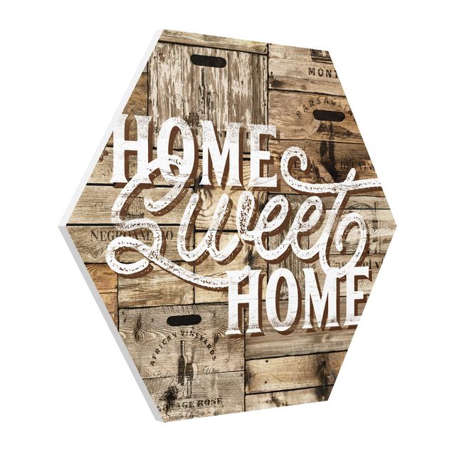 Tavlor modernt Home sweet Home Wooden Panel