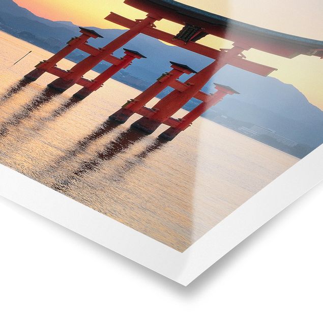 Posters arkitektur och skyline Torii At Itsukushima
